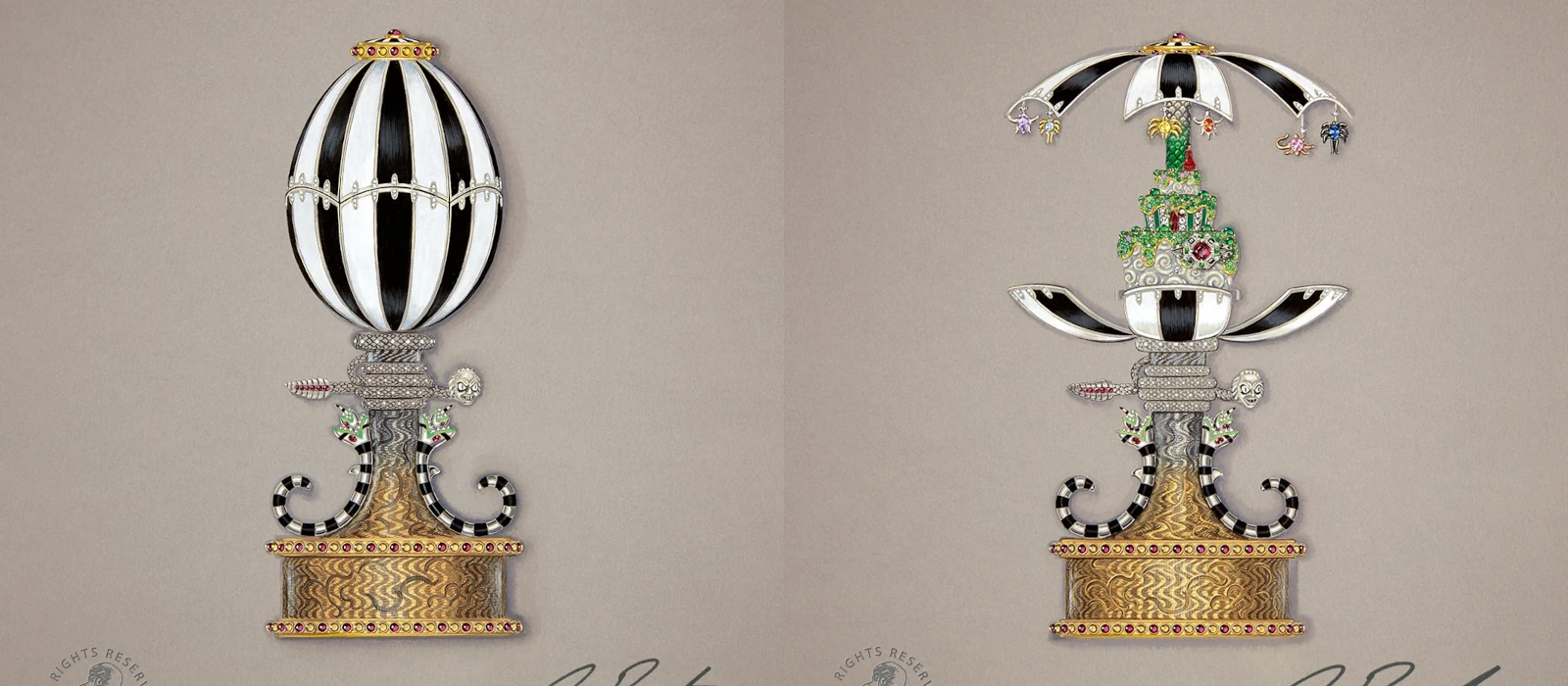 Faberge Beetlejuice Beetlejuice Egg Objet