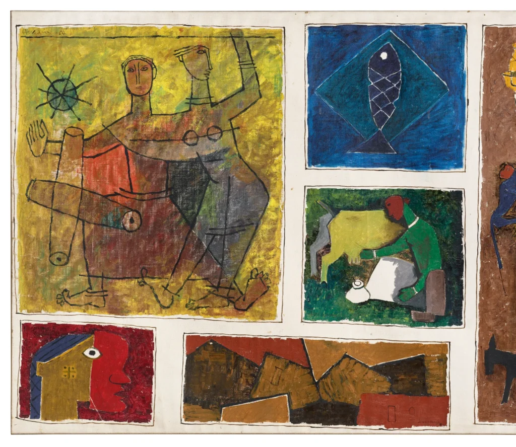 This untitled Husain painting has become the most expensive modern Indian artwork 3 MF Husain Gram Yatra