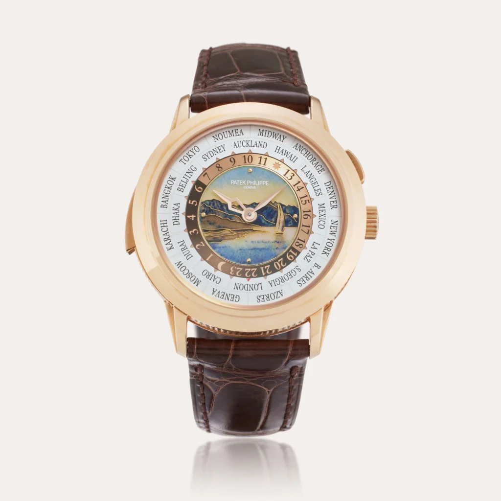 Al Capone’s diamond-encrusted Patek Philippe watch is up for grabs at Sotheby’s! 4 Patek Philippe Reference 5531R-012 World Time Rare Handcrafts