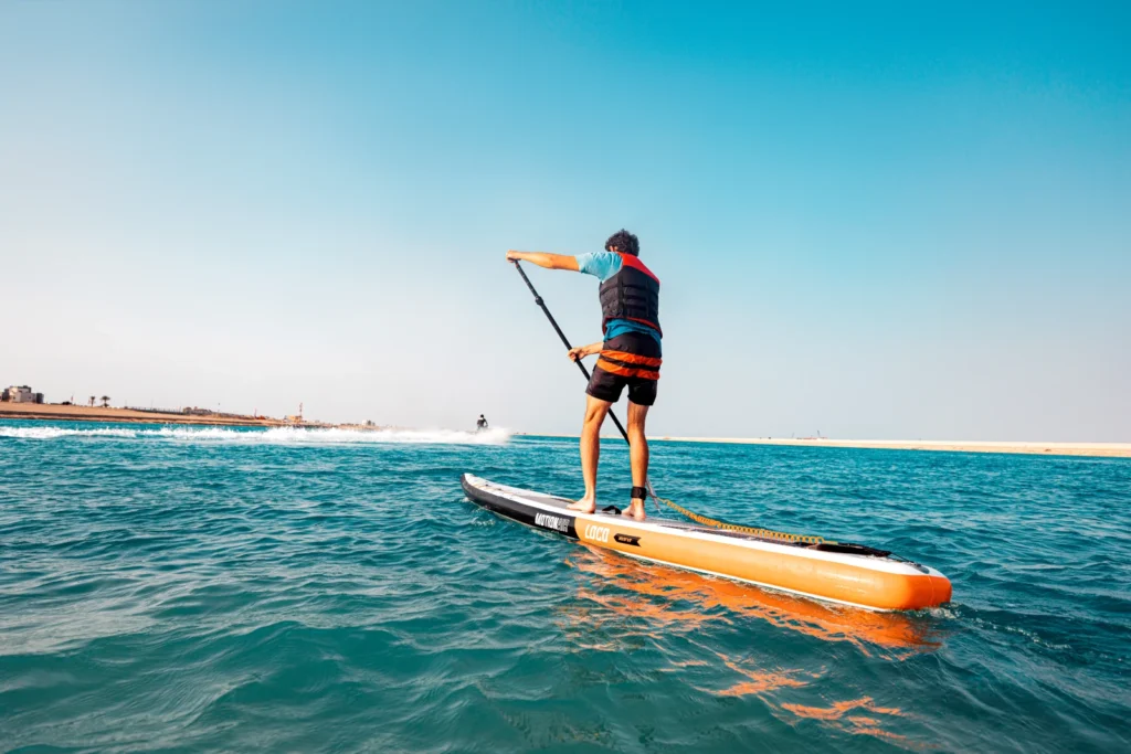 Paddleboarding on the Red Sea