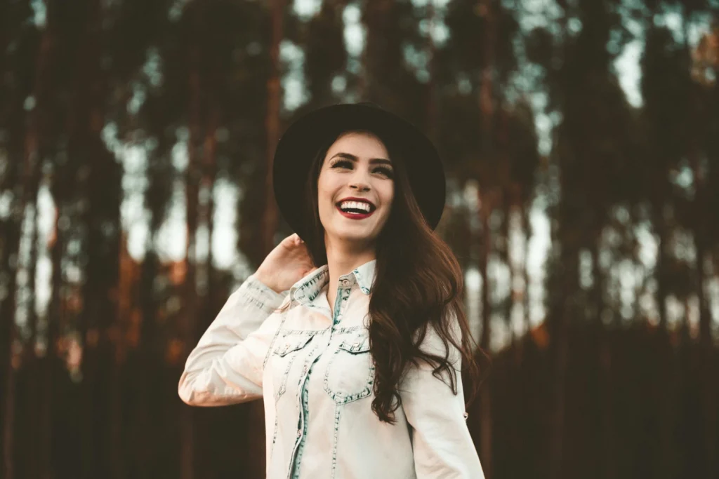 Beautiful woman smile