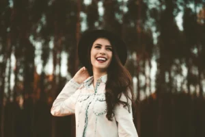 Beautiful woman smile