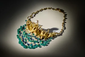 Salvador Dali Swirling Sea Necklace