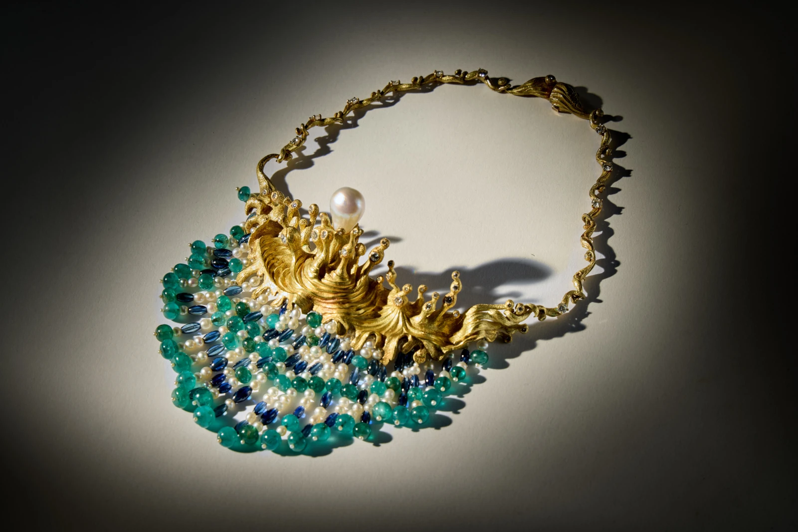 Salvador Dali Swirling Sea Necklace