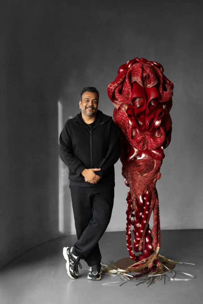 Amit Aggarwal relaunches AM:IT, transforming a decade of couture mastery into a pret label built for everyday life 5 Amit Aggarwal installation