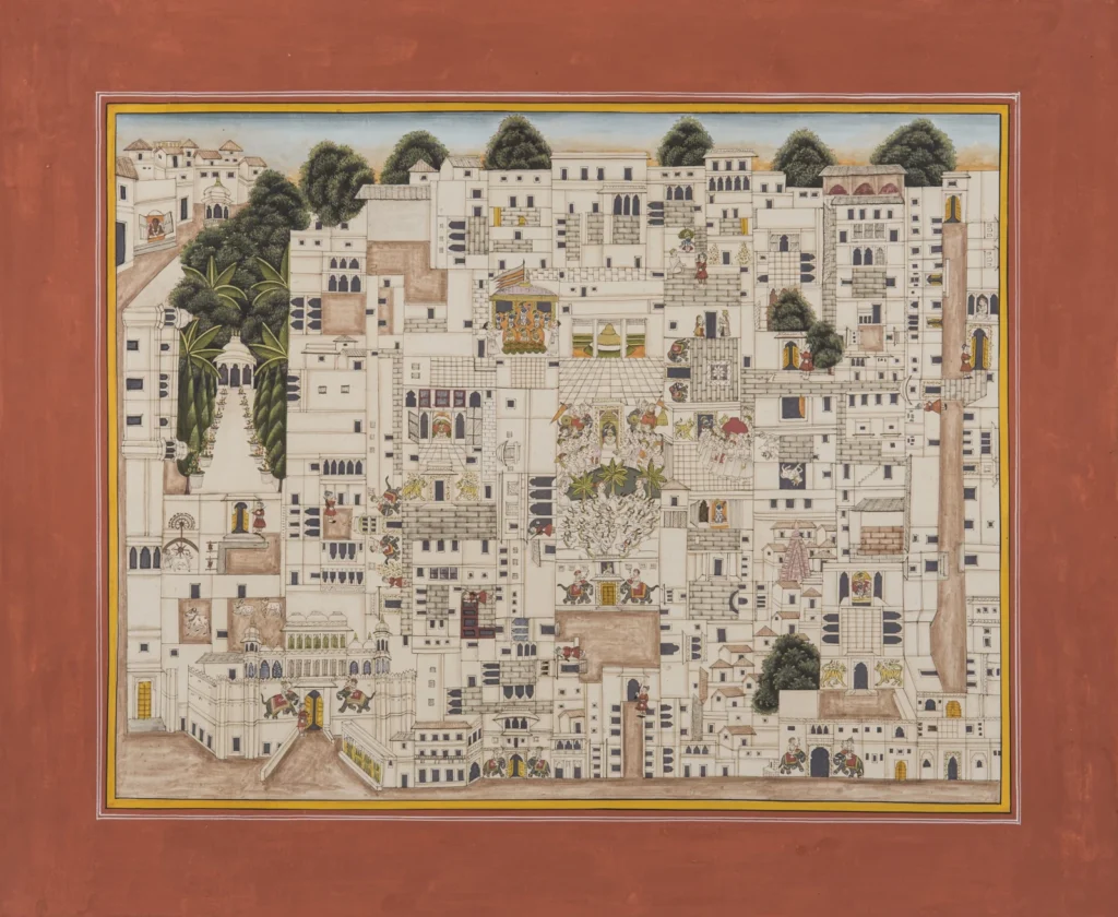 India's Pichwai tradition makes its debut in Venice 1 Haveli of Shrinathji Nathdwara 14 x 18 in