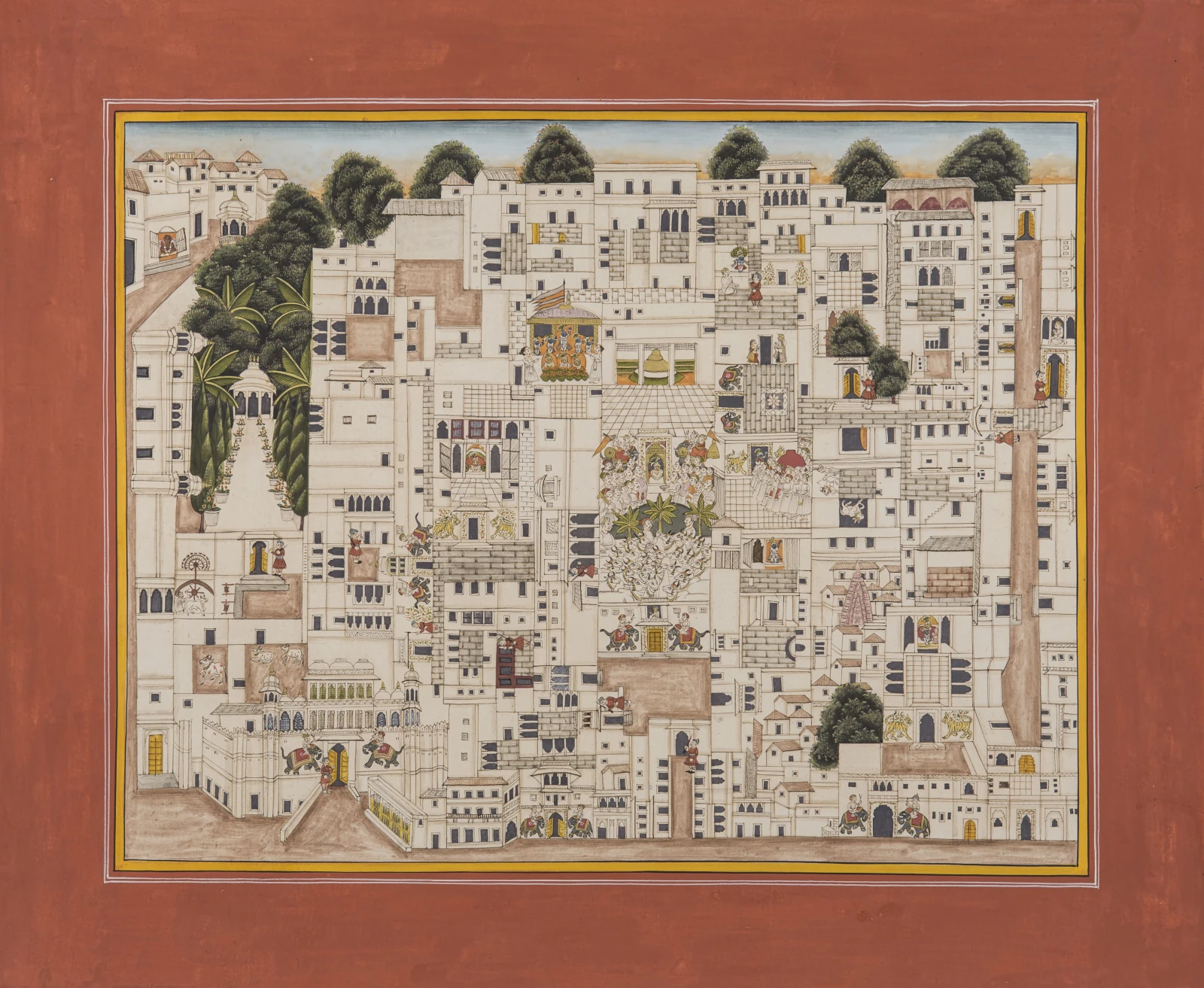 Haveli of Shrinathji Nathdwara 14 x 18 in