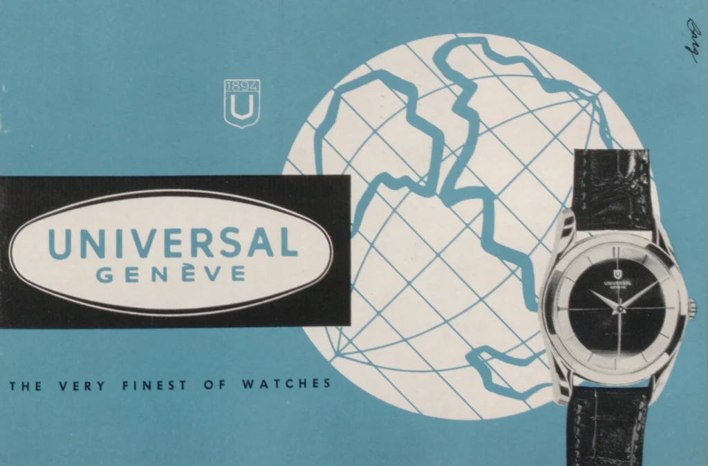 Universal Geneve catalogue from 1955 featuring the Polerouter
