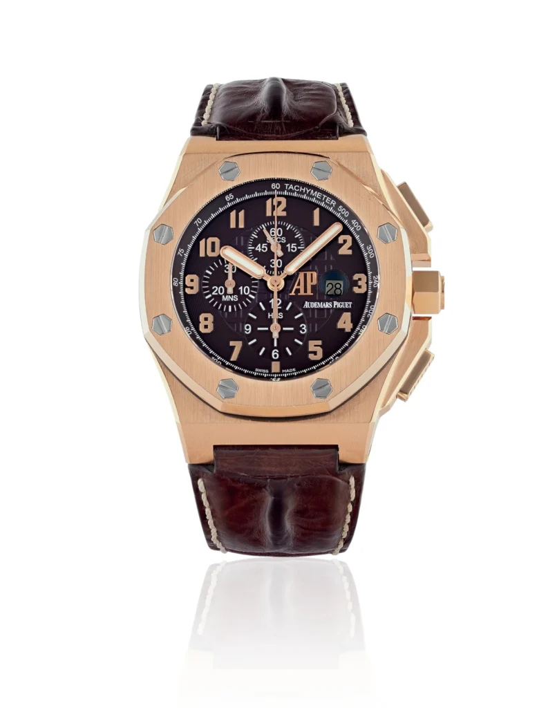 Deccan emeralds, a limited edition Audemars Piguet & Würth's 1796 Viennese silver go under the hammer at AstaGuru 5 Audemars Piguet - Royal Oak Offshore Arnolds All-Stars Limited Edition 18k Rose Gold Wristwatch