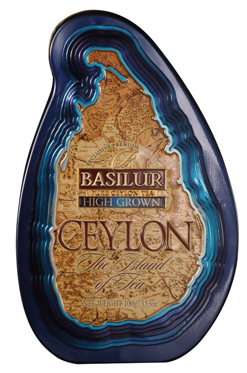 basilur island of tea range box packaging