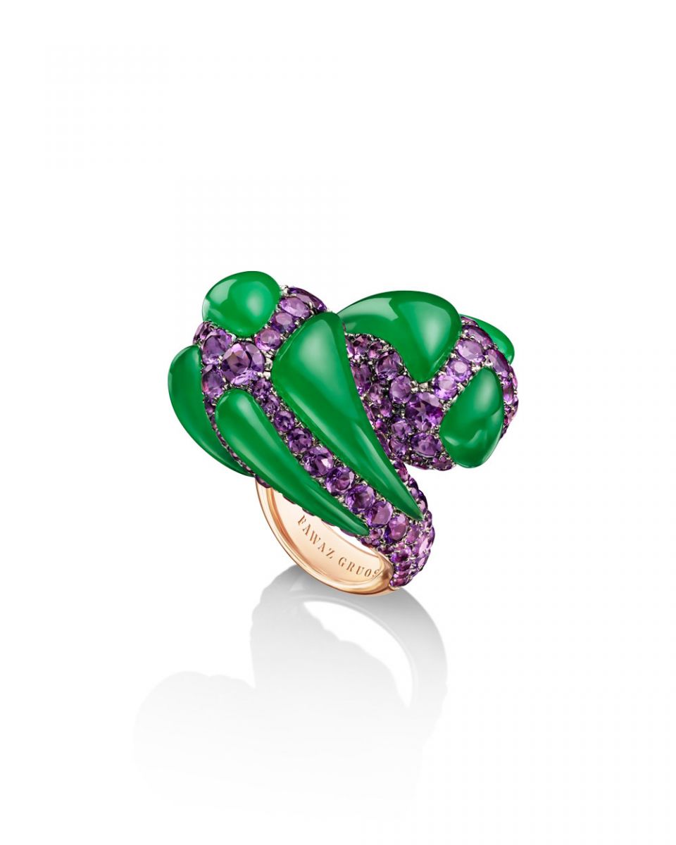 Fawaz Gruosi amethyst jade ring