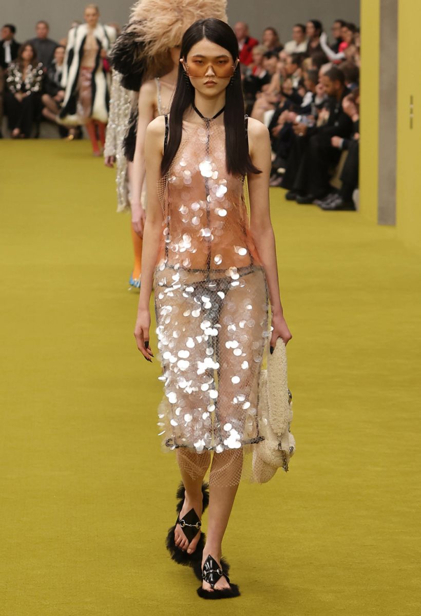 Gucci's Fall Winter 2023 collection goes from sheer to voluminous to furry 9 Gucci Fall Winter 2023