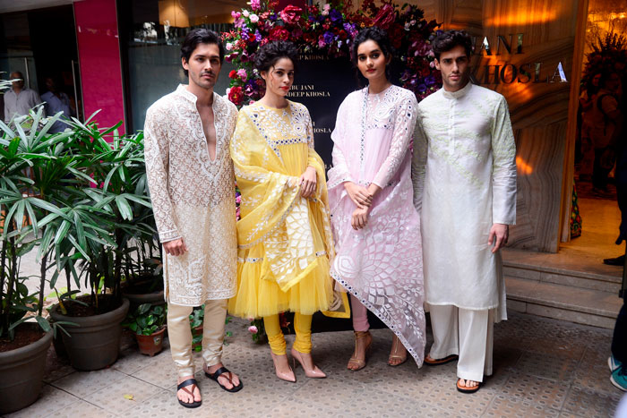 Models at Abu Jani Sandeep Khosla store launch Mumbai