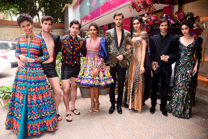 Models at Abu Jani Sandeep Khosla store launch Mumbai