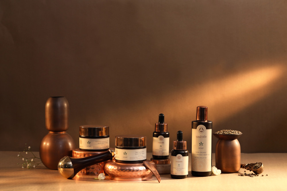 SoulTree hemp based ayurvedic skincare range