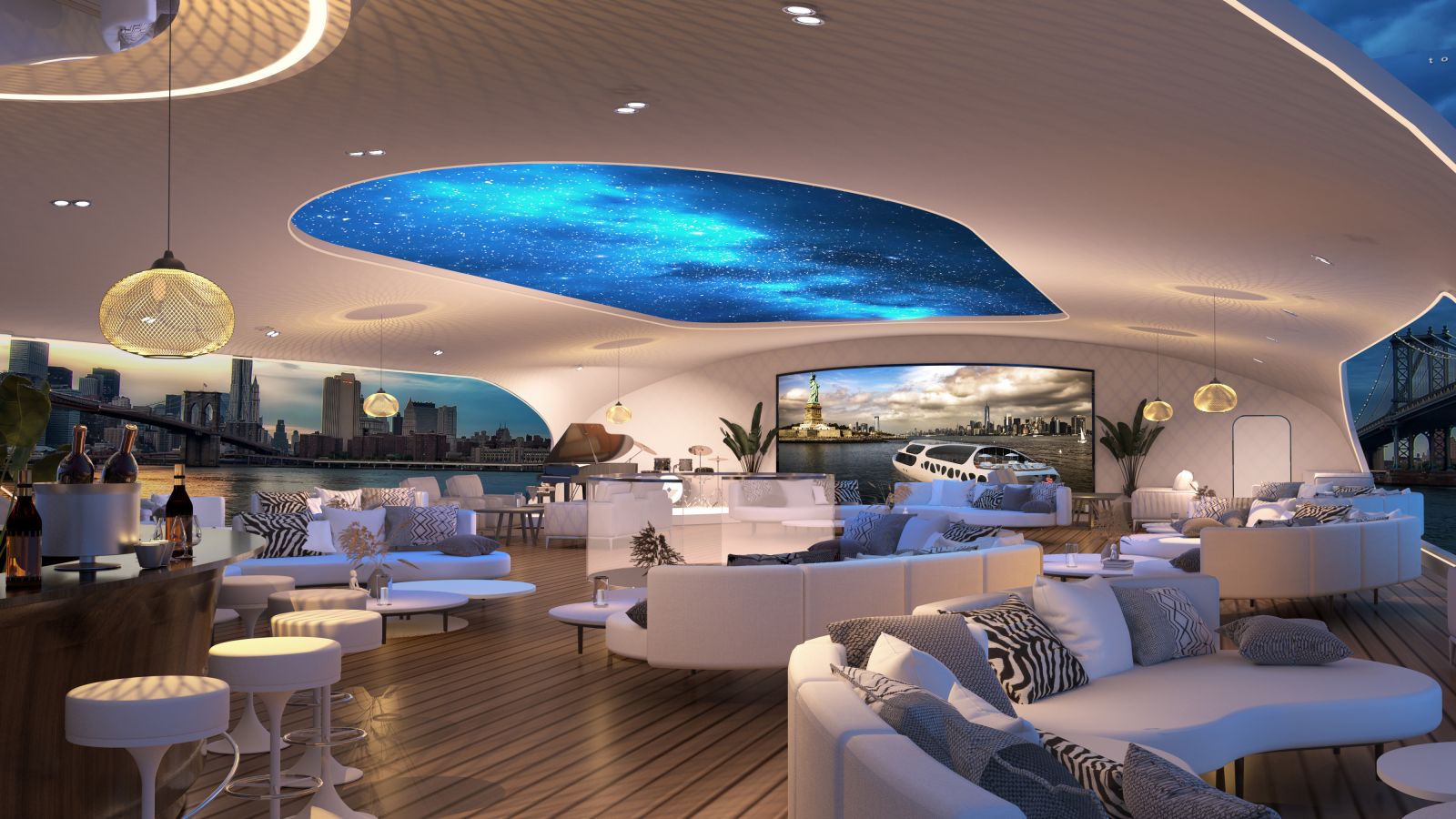 Designed by Jean-Pierre Heim, the luxurious Y Le Yacht to set sail in Manhattan 6 Y Le Yacht