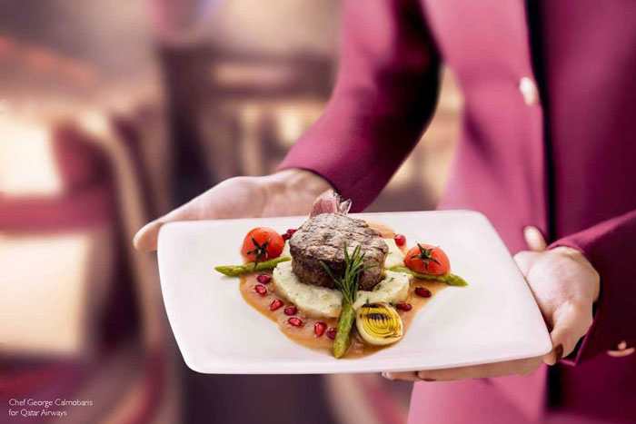 Luxury Airline Menus - Trends in High Flying Flavors 1 Chef George Calombaris for Qatar Airways