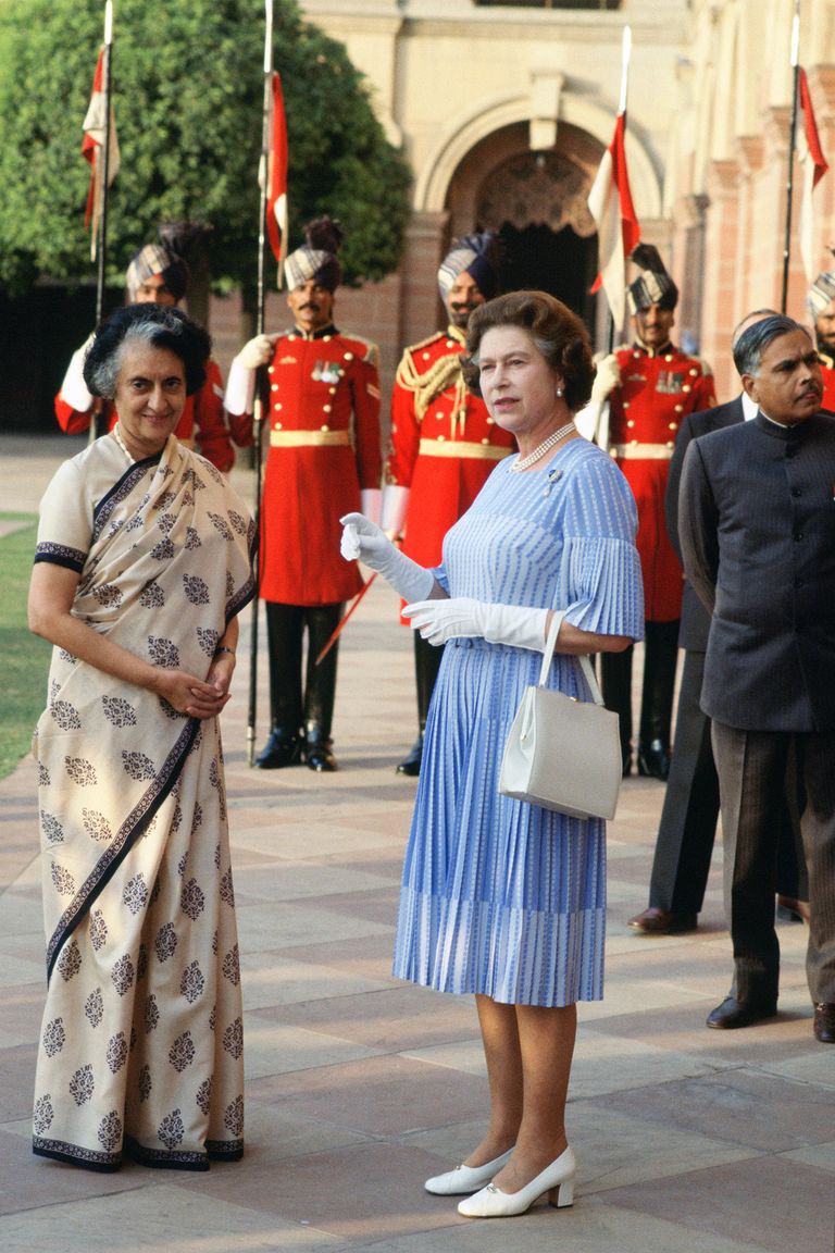 Queen Elizabeth II with Indira Gandhi