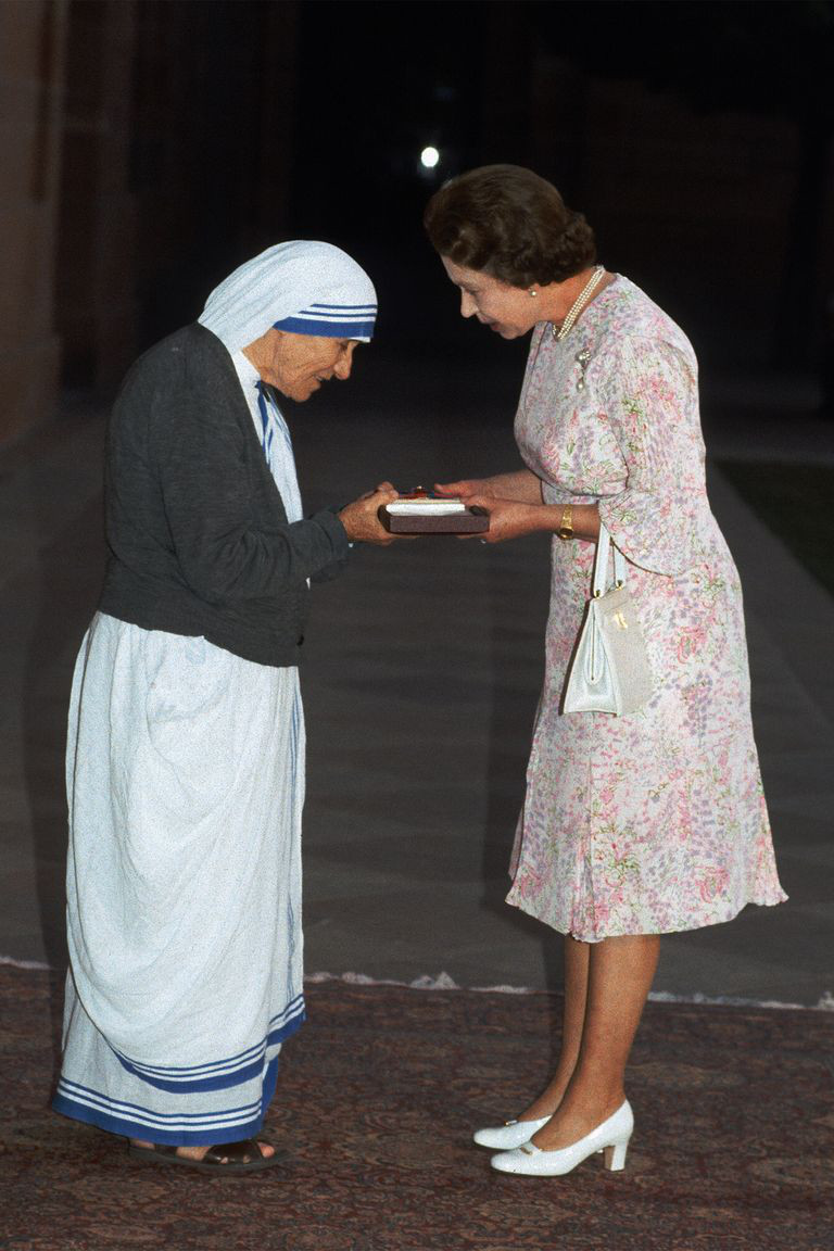 Queen Elizabeth II with Mother Teresa